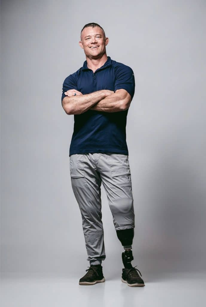 Justin Dodge in street clothes